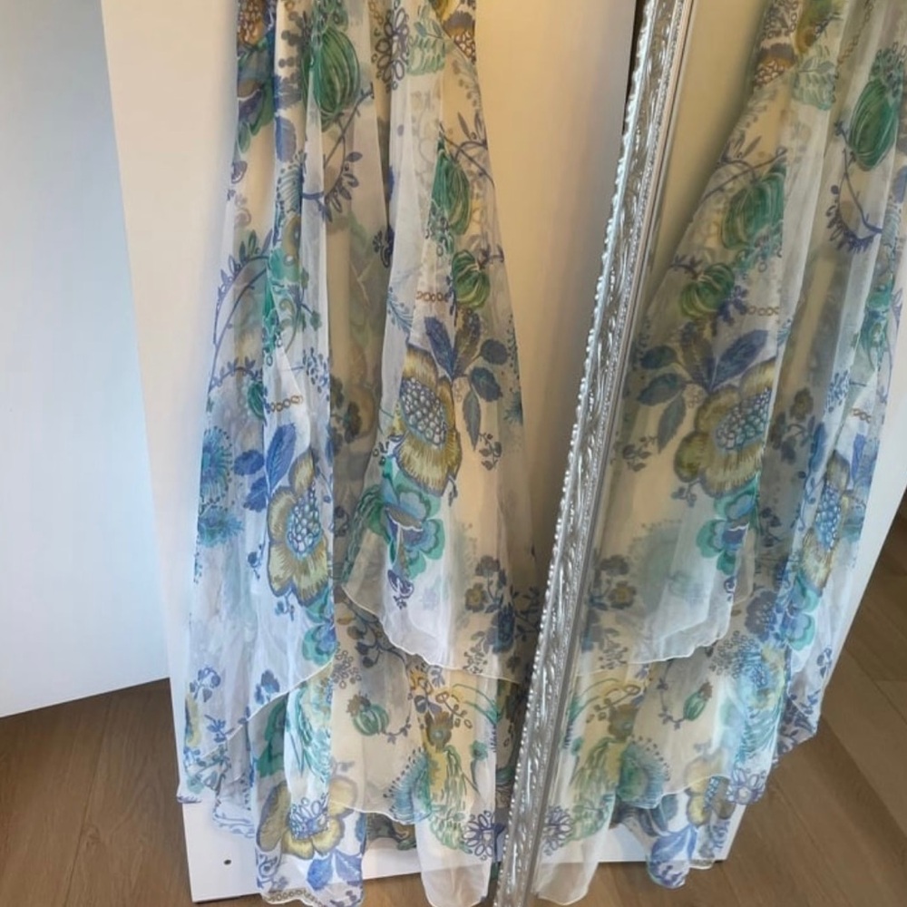 Floral Maxi Dress - Blue and Green - Picture 5 of 6